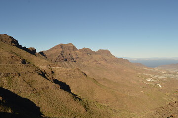 The inland mountain range on the island of Gran Canaria in Spain