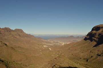 The inland mountain range on the island of Gran Canaria in Spain