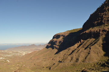 The inland mountain range on the island of Gran Canaria in Spain