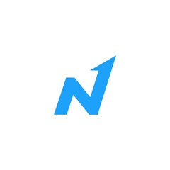 N logo alphabet vector icon illustrations