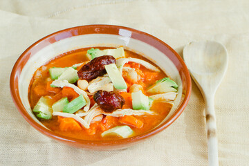 Caldo Tlalpeño is a mexican soup