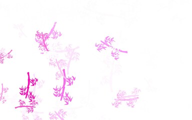 Light Pink vector elegant pattern with branches.