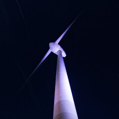 wind turbine in the night