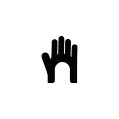 N logo alphabet vector hand icon illustrations