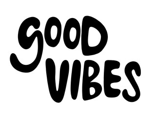 Good vibes lettering typo