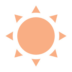 かわいい天気のアイコン_晴れ_太陽_イラスト