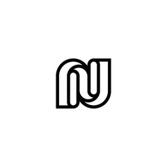 N logo alphabet vector icon illustrations