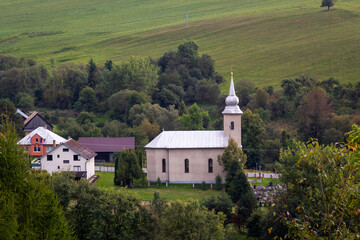 Fototapeta na wymiar Church in village Leluchow, Poland
