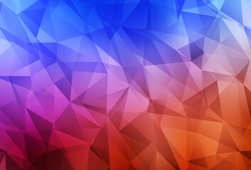 Obraz premium Light Blue, Red vector low poly background.