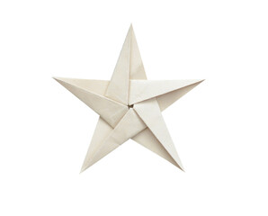 A brown paper star isolated white