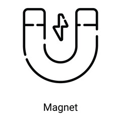 magnet vector line icon