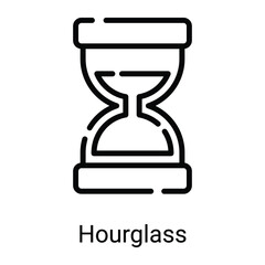 hourglass vector line icon