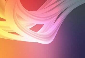 Light Pink, Yellow vector blurred shine abstract background.