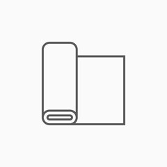 fabric icon, textile roll vector illustration