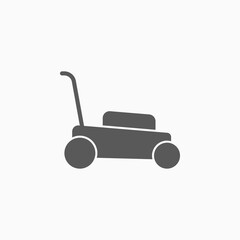 lawn mower icon, mower vector illustration