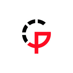 P alphabet  logo PG technologies vector icon illustrations