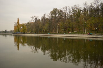 Beautiful autumn colors in Chisinau in Moldova, Eastern Europe