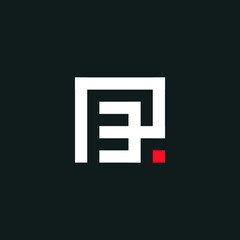 P alphabet  logo technologies vector icon illustrations