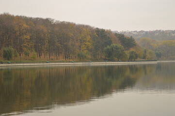 Beautiful autumn colors in Chisinau in Moldova, Eastern Europe
