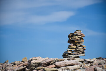 Balanced stone pyramid