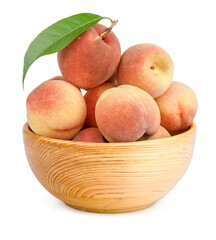 Peach isolated on a white background