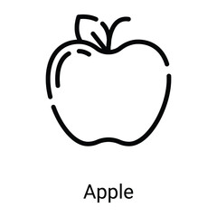 apple vector line icon
