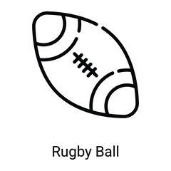 rugby ball vector line icon