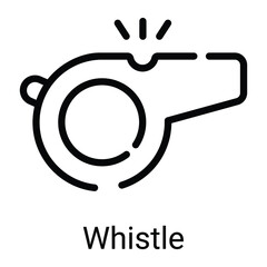 whistle vector line icon