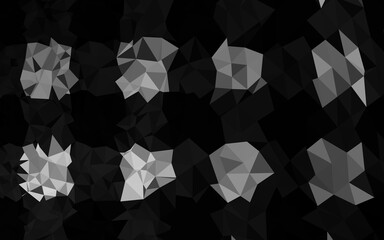 Dark Silver, Gray vector low poly texture. Shining colored illustration in a Brand new style. Template for your brand book.