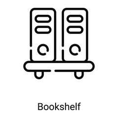 bookshelf vector line icon