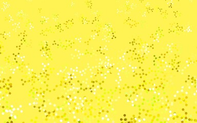 Light Green, Yellow vector pattern with artificial intelligence network.