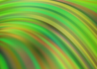 Light Green vector pattern with curved circles. Modern gradient abstract illustration with bandy lines. Textured wave pattern for backgrounds.