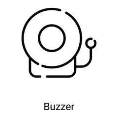 buzzer vector line icon