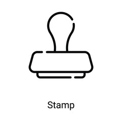 stamp vector line icon