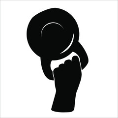 Hand lifted kettlebell. Flat vector illustration
Kettlebell icon isolated on white background.