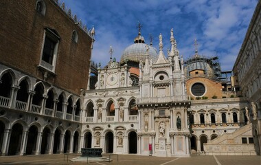 View of the inner courtyard, Doge Palace, Venice, Italy