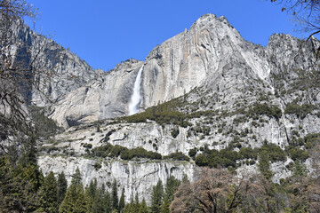 Beautiful Yosemite Falls in California, United States