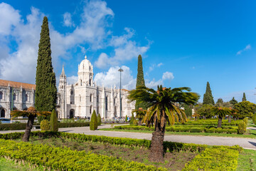 Fototapeta na wymiar historic monastery Mosteiro dos Jeronimos of Lisbon, Portugal