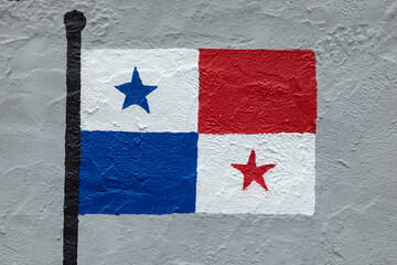 Flag of Panama, painted on a wall