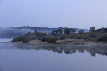 Foggy morning on the river