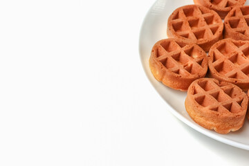 sugar cookies round close - up on a white background
