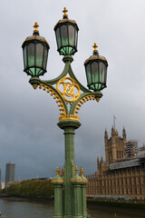 Fototapeta na wymiar Vintage city streetlamp in London