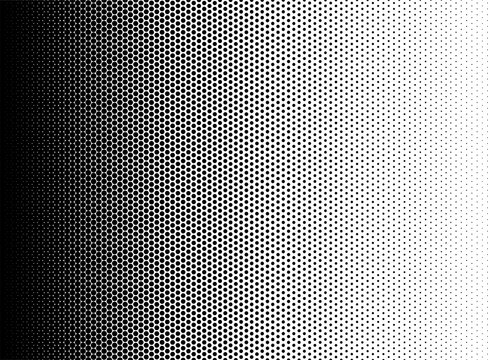 A black and white halftone dots vector texture. Ideal for use as a background image. The vector file contains a background fill layer and a texture layer to enable rapid color scheme changes.