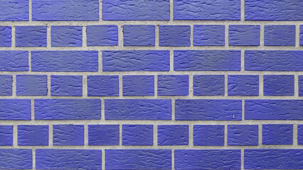 Blue clinker bricks from a wall, facade of brick, texture wallpaper