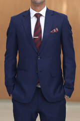 navy blue suit white shirt