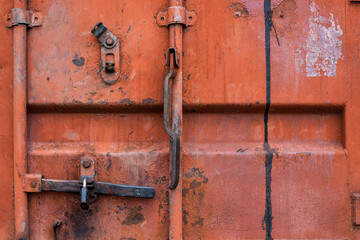 
background of old metal gates with rust