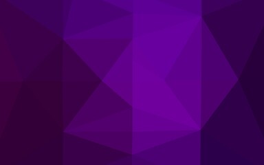 Dark Purple vector polygon abstract backdrop. Creative illustration in halftone style with gradient. Brand new design for your business.