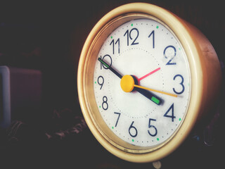 alarm clock - A vintage alarmclock in a faded background with copy space