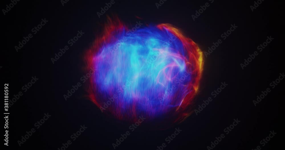 Poster abstract energy orb. energy in motion within a sphere object. exploding, surging power flexing and b