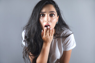 young surprised woman